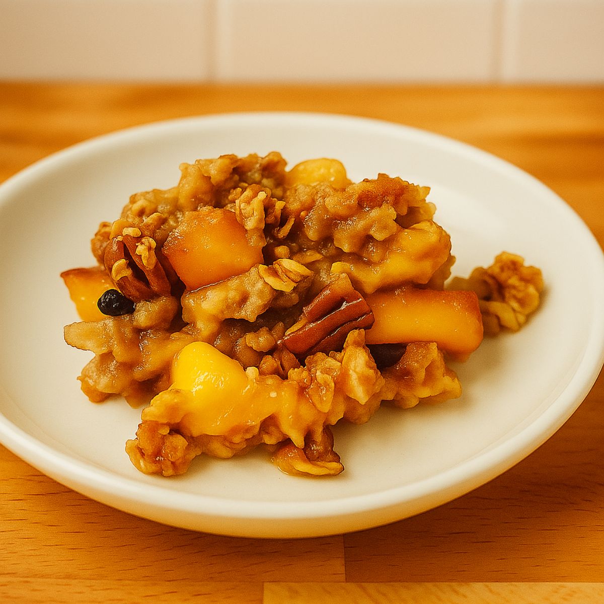 peach crumble