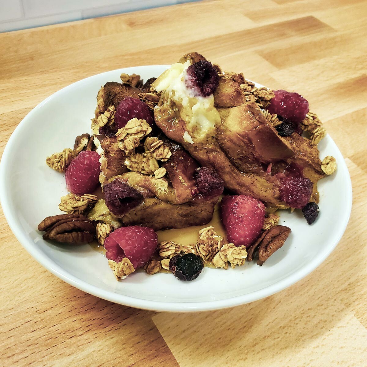 raspberry cheesecake french toast bake